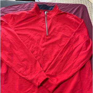 Footjoy XL 1/4 Zip Pullover Red